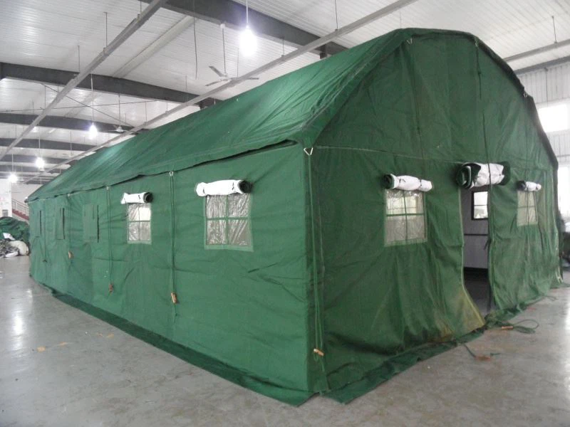 Liela arkveida kokvilnas telts kempingam